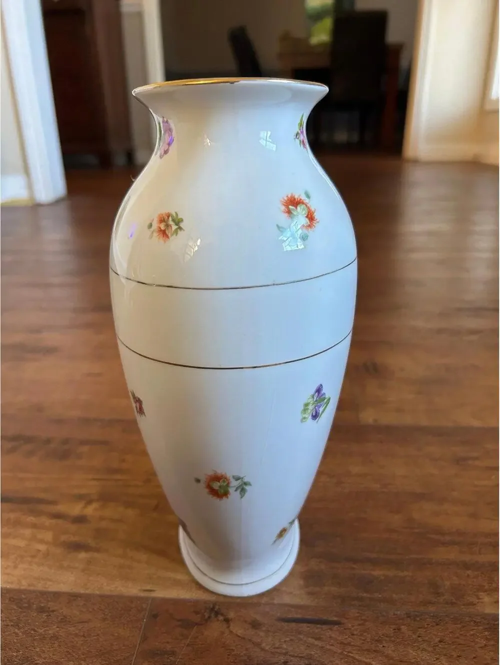 Antique Eichwald Porcelain Stove Factory Bloch Vase small flower pattern Czech